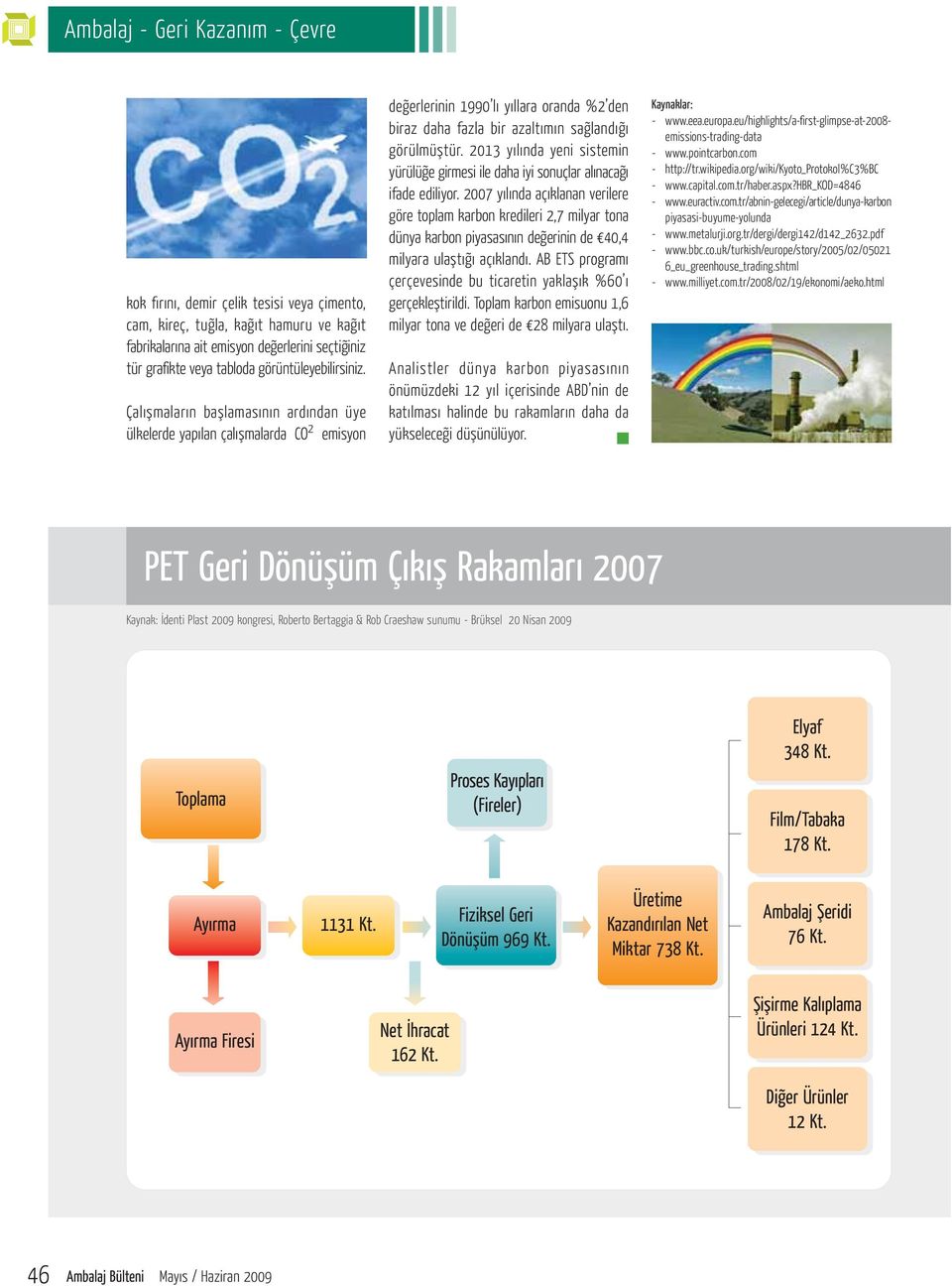 Çalýþmalarýn baþlamasýnýn ardýndan üye ülkelerde yapýlan çalýþmalarda CO 2 emisyon deðerlerinin 1990 lý yýllara oranda %2 den biraz daha fazla bir azaltýmýn saðlandýðý görülmüþtür.