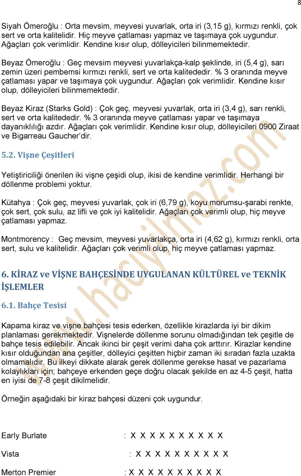 % 3 oranında meyve çatlaması yapar ve taşımaya çok uygundur. Ağaçları çok verimlidir. Kendine kısır olup, dölleyicileri bilinmemektedir.