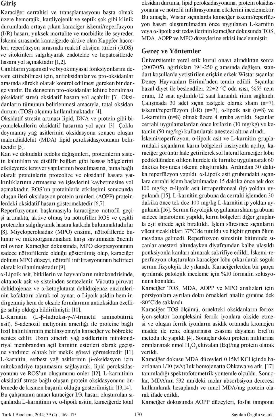 İskemi sırasında karaciğerde aktive olan Kuppfer hücreleri reperfüzyon sırasında reaktif oksijen türleri (ROS) ve sitokinleri salgılayarak endotelde ve hepatositlerde hasara yol açmaktadır [1,2].