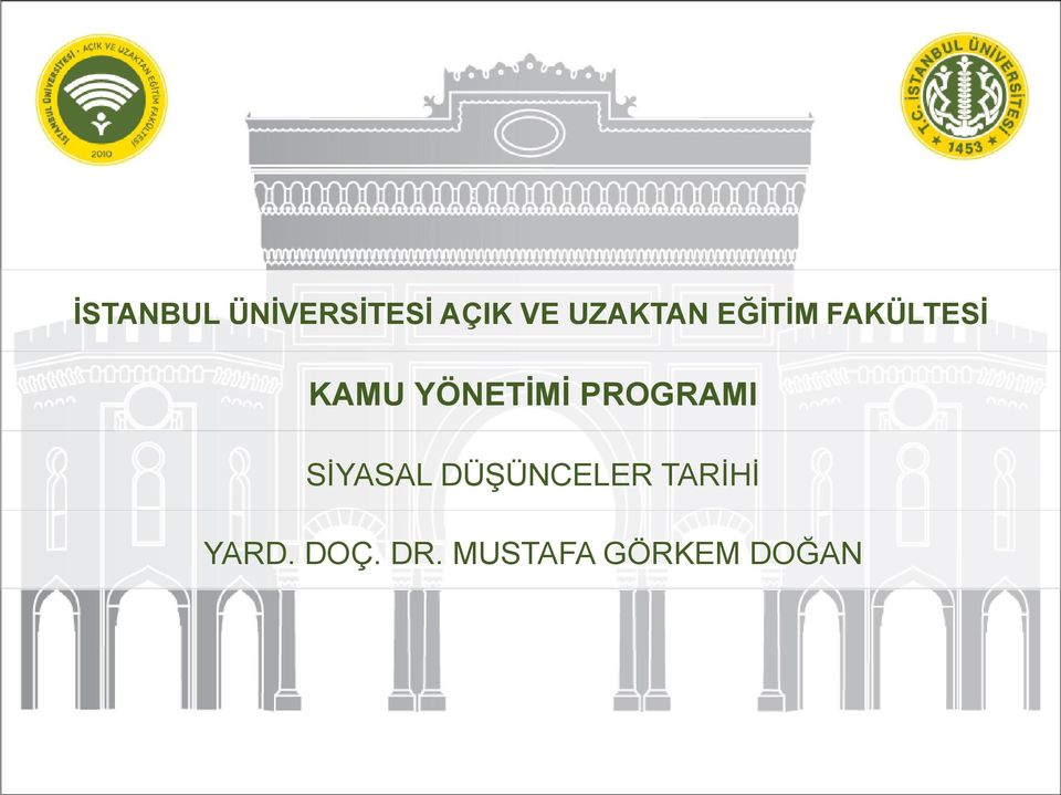 YÖNETİMİ PROGRAMI SİYASAL