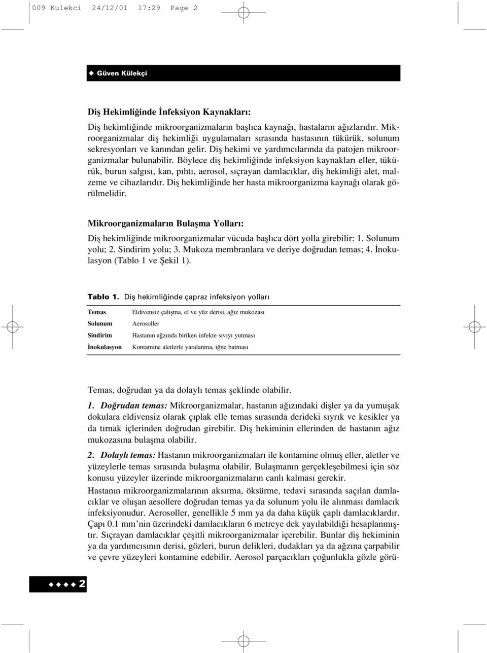 Böylece difl hekimli inde infeksiyon kaynaklar eller, tükürük, burun salg s, kan, p ht, aerosol, s çrayan damlac klar, difl hekimli i alet, malzeme ve cihazlar d r.