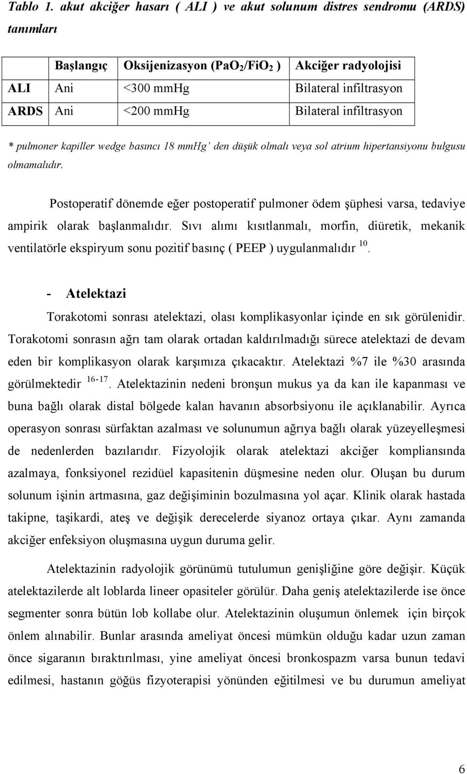 Bilateral infiltrasyon * pulmoner kapiller wedge basıncı 18 mmhg den düşük olmalı veya sol atrium hipertansiyonu bulgusu olmamalıdır.