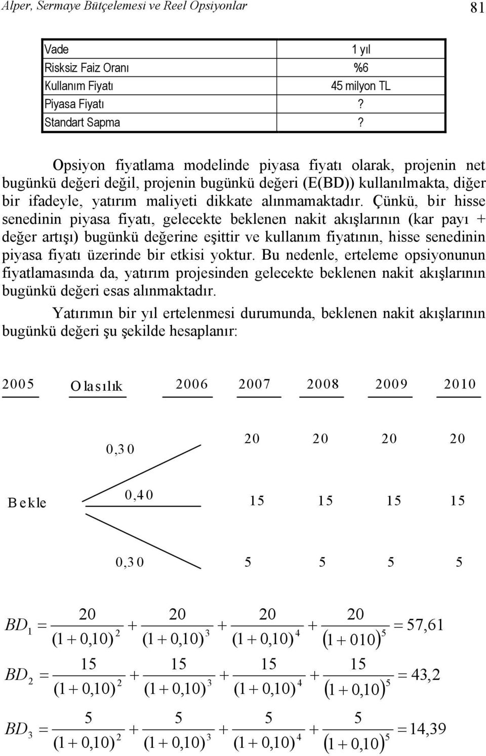 Çünkü, bir hisse senedinin piyasa fiyatı, gelecekte beklenen nakit akışlarının (kar payı değer artışı) bugünkü değerine eşittir ve kullanım fiyatının, hisse senedinin piyasa fiyatı üzerinde bir