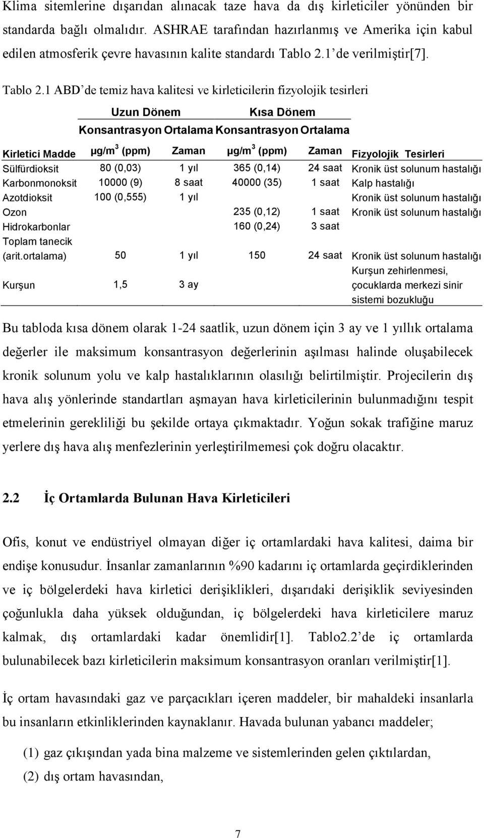 1 de verilmiştir[7]. Tablo 2.