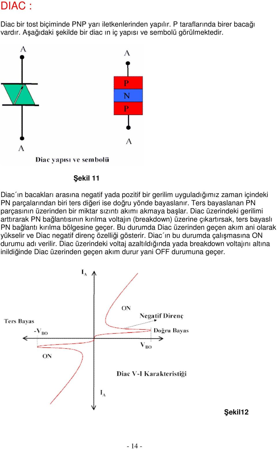 Ters bayaslanan PN parçasının üzerinden bir miktar sızıntı akımı akmaya başlar.