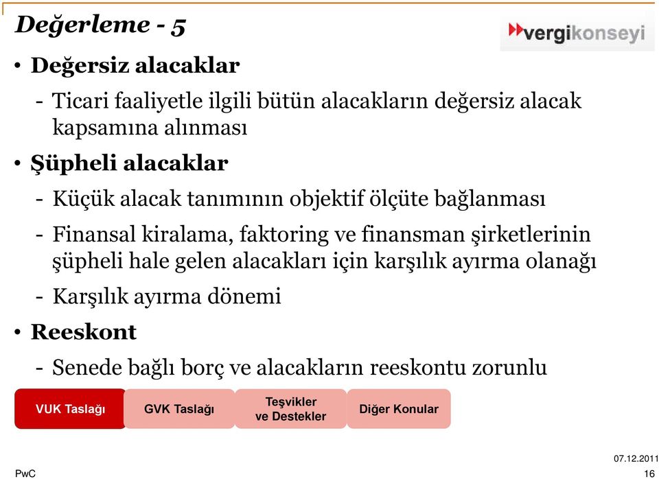 Finansal kiralama, faktoring ve finansman şirketlerinin şüpheli hale gelen alacakları için