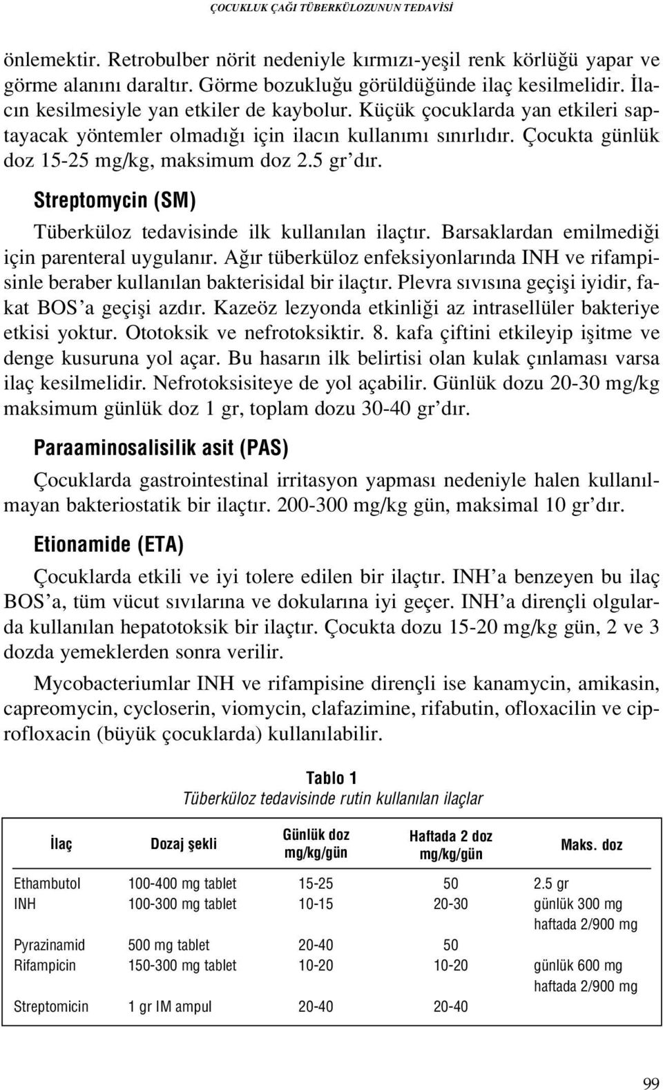 Streptomycin (SM) Tüberküloz tedavisinde ilk kullan lan ilaçt r. Barsaklardan emilmedi i için parenteral uygulan r.