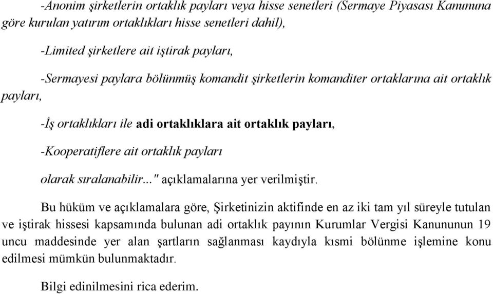 payları olarak sıralanabilir..." açıklamalarına yer verilmiştir.