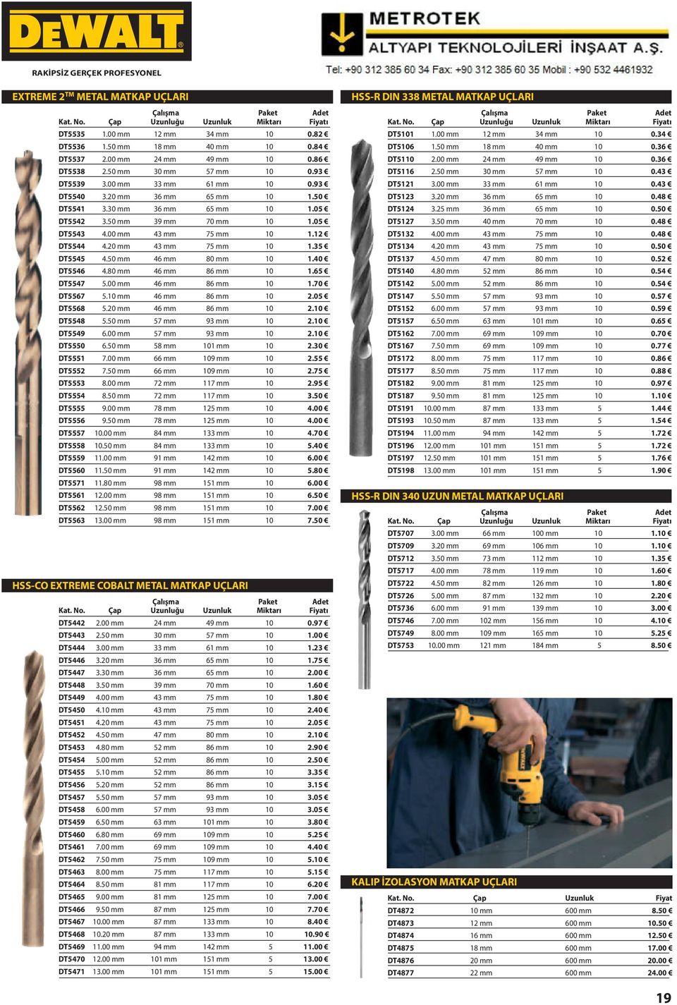 00 mm 43 mm 75 mm 10 1.12 DT5544 4.20 mm 43 mm 75 mm 10 1.35 DT5545 4.50 mm 46 mm 80 mm 10 1.40 DT5546 4.80 mm 46 mm 86 mm 10 1.65 DT5547 5.00 mm 46 mm 86 mm 10 1.70 DT5567 5.10 mm 46 mm 86 mm 10 2.