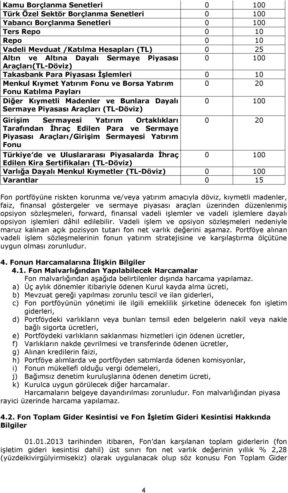 Sermaye Piyasası Araçları (TL-Döviz) 0 100 Girişim Sermayesi Yatırım Ortaklıkları Tarafından İhraç Edilen Para ve Sermaye Piyasası Araçları/Girişim Sermayesi Yatırım Fonu 0 20 Türkiye de ve