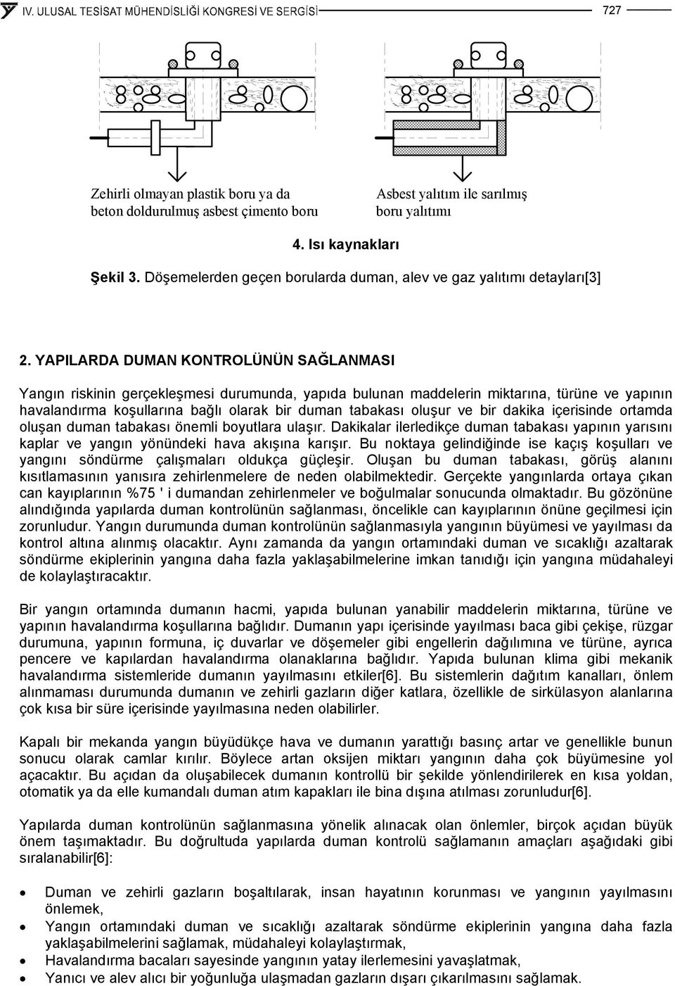 YAPILARDA DUMAN KONTROLÜNÜN SAĞLANMASI Yangın riskinin gerçekleşmesi durumunda, yapıda bulunan maddelerin miktarına, türüne ve yapının havalandırma koşullarına bağlı olarak bir duman tabakası oluşur