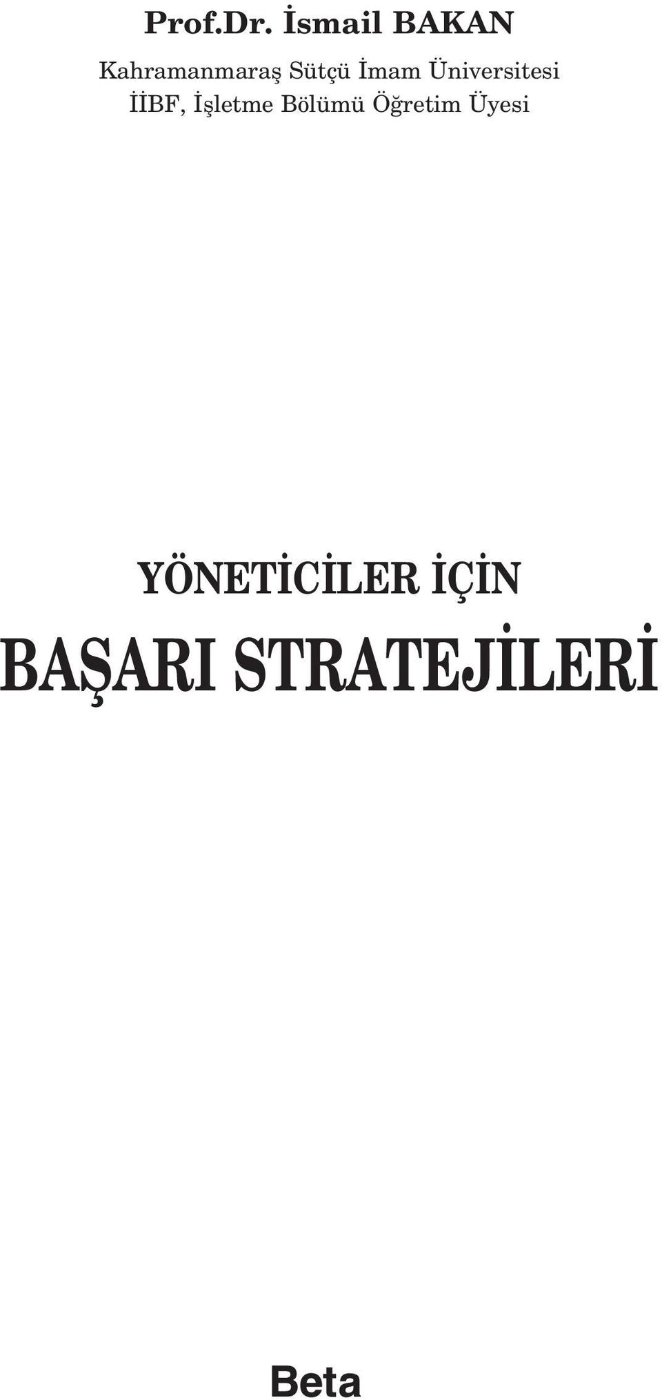 Sütçü mam Üniversitesi BF,