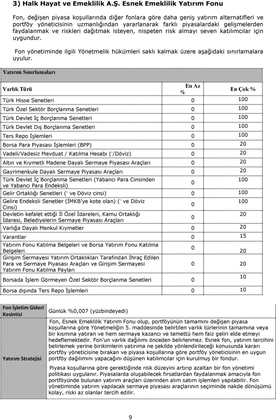 gelişmelerden faydalanmak ve riskleri dağıtmak isteyen, nispeten risk almayı seven katılımcılar için uygundur.