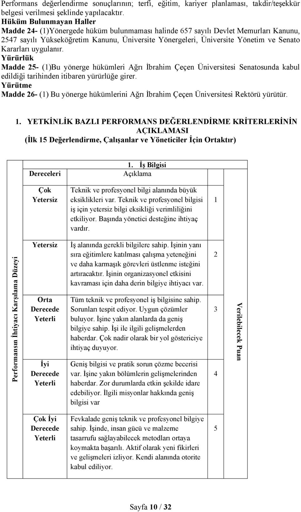 uygulanır. Yürürlük Madde - (1)Bu yönerge hükümleri Ağrı İbrahim Çeçen Üniversitesi Senatosunda kabul edildiği tarihinden itibaren yürürlüğe girer.