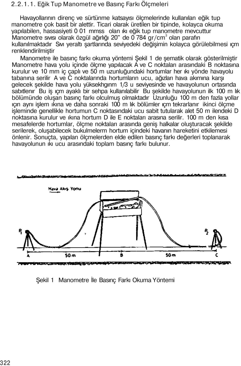 kullanılmaktadır Sıvı yeraltı şartlarında seviyedeki değişimin kolayca görülebilmesi ıçm renklendirilmiştir Manometre ile basınç farkı okuma yöntemi Şekil 1 de şematik olarak gösterilmiştir Manometre