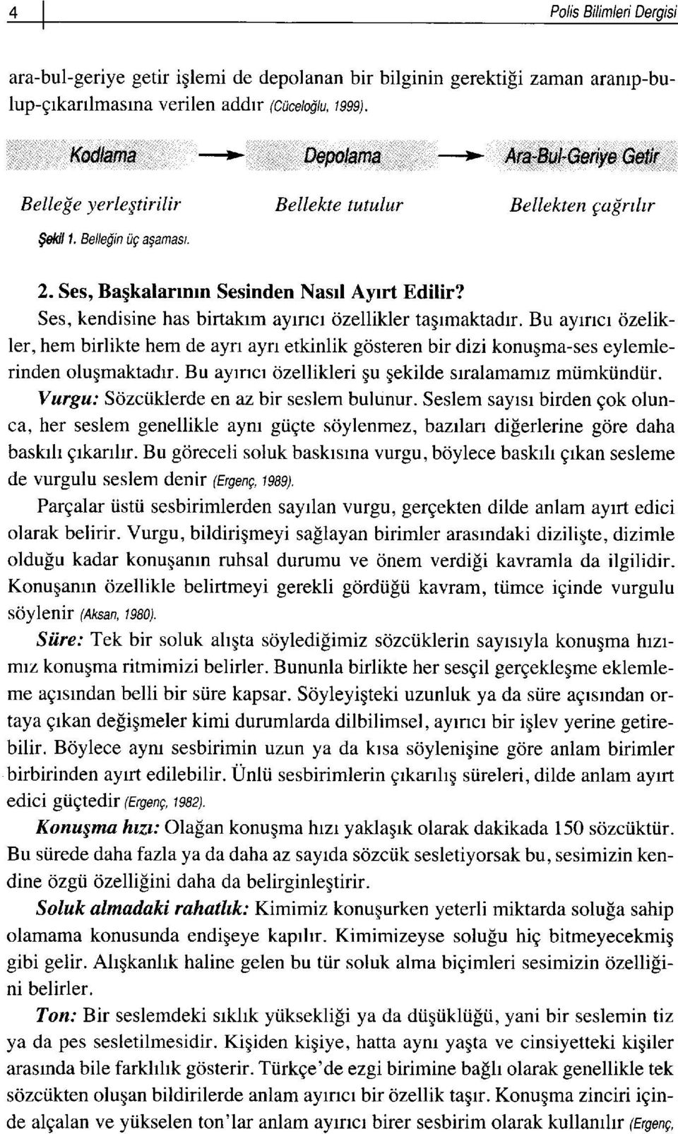 Ses, kendisine has birtakrm aylncl cizellikler tagrmaktadrr. Bu ayncr ozelikler, hem birlikte hem de ayn ayn etkinlik gcisteren bir dizi konuqma-ses eylemlerinden olugmaktadrr.