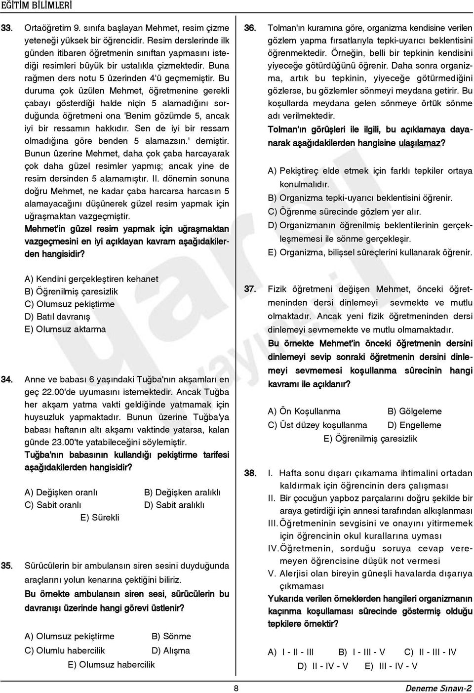 Bu duruma çok üzülen Mehmet, öðretmenine gerekli çabayý gösterdiði halde niçin 5 alamadýðýný sorduðunda öðretmeni ona 'Benim gözümde 5, ancak iyi bir ressamýn hakkýdýr.