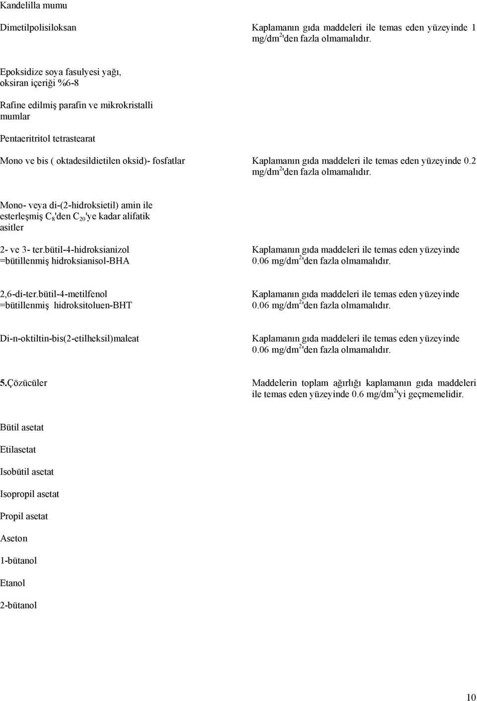 2 Mono- veya di-(2-hidroksietil) amin ile esterleşmiş C 8 'den C 20 'ye kadar alifatik asitler 2- ve 3- ter.