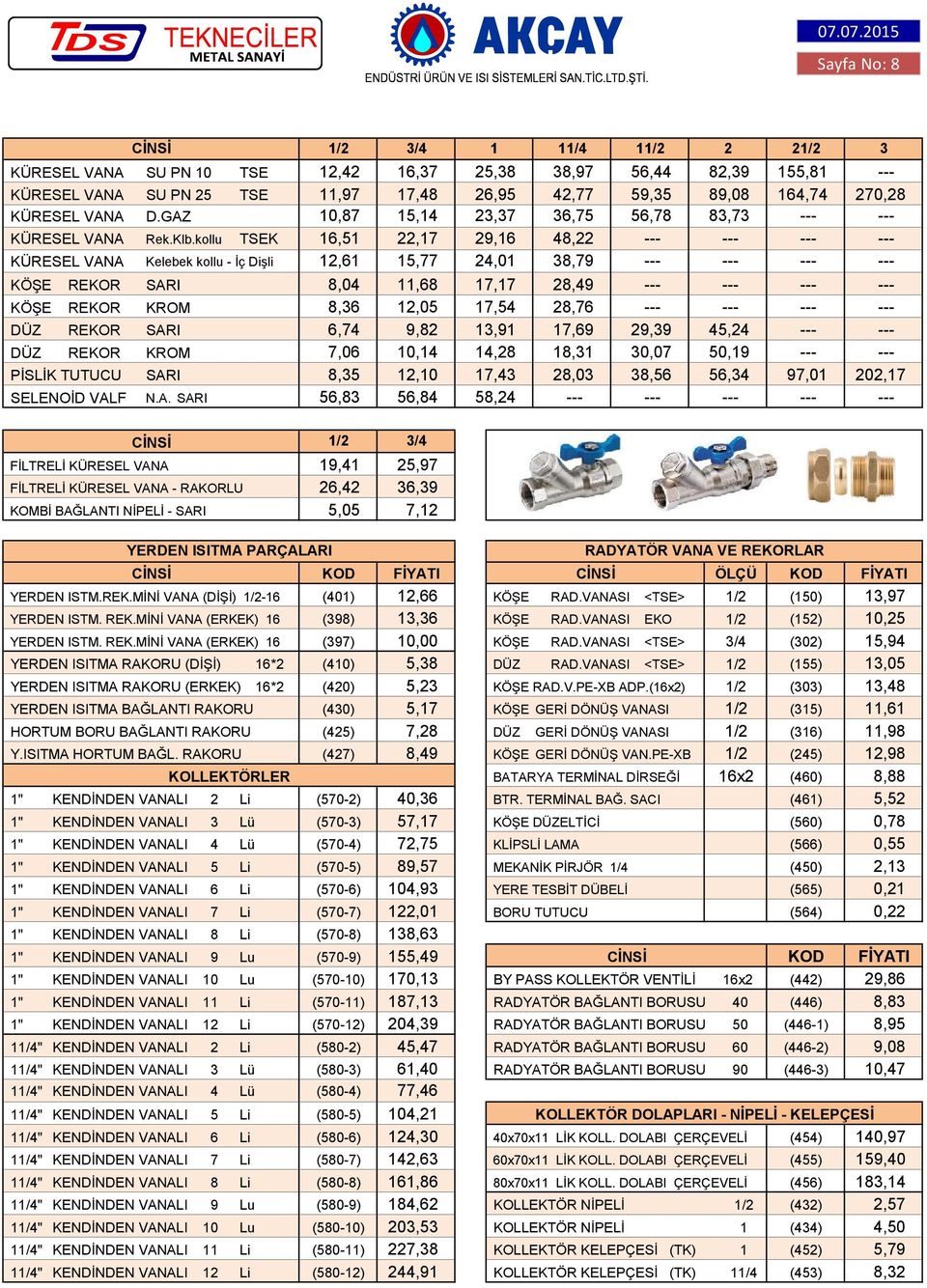 A KÖŞE REKOR SARI KÖŞE REKOR KROM DÜZ REKOR SARI DÜZ REKOR KROM PİSLİK TUTUCU SELENOİD VALF CİNSİ Kelebek kollu - İç Dişli SARI N.A. SARI / 3/ / / / 3, 6,37 5,38 38,97 56, 8,39 55,8,97 0,87 7,8 5,