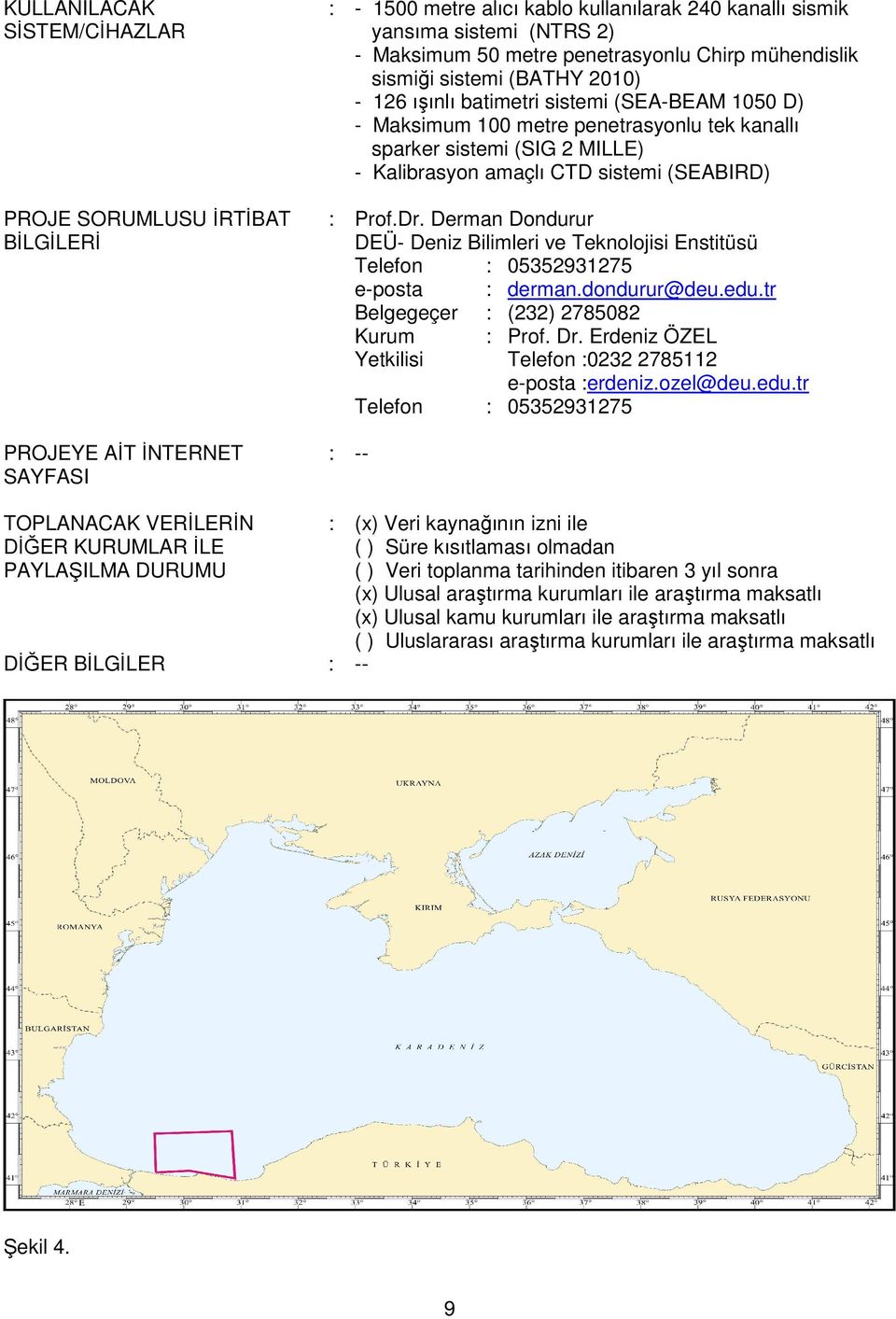 Kalibrasyon amaçlı CTD sistemi (SEABIRD) : Prof.Dr. Derman Dondurur DEÜ- Deniz Bilimleri ve Teknolojisi Enstitüsü Telefon : 05352931275 e-posta : derman.dondurur@deu.edu.