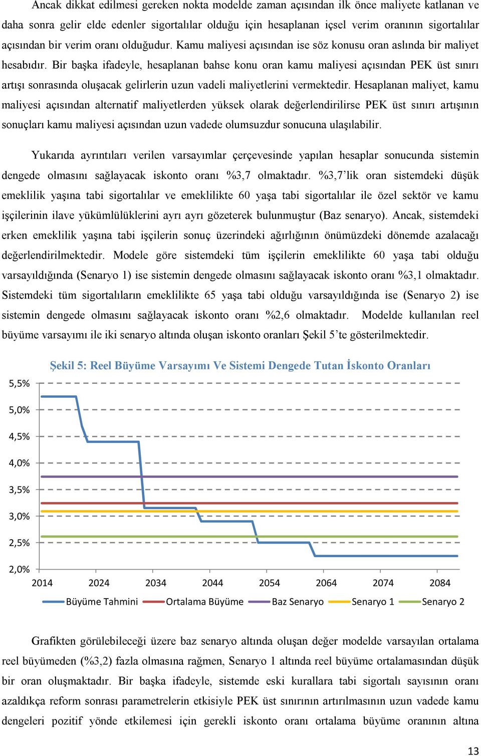 Bir başka ifadeyle, hesaplanan bahse konu oran kamu maliyesi açısından PEK üst sınırı artışı sonrasında oluşacak gelirlerin uzun vadeli maliyetlerini vermektedir.