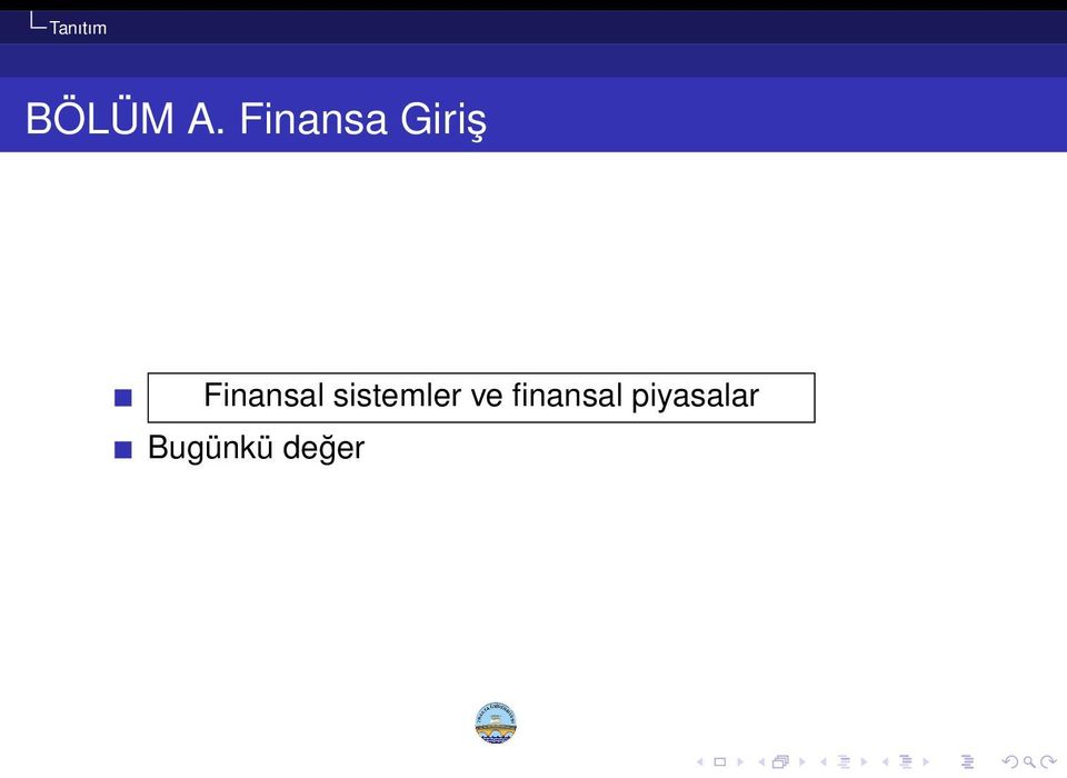 Finansal sistemler ve