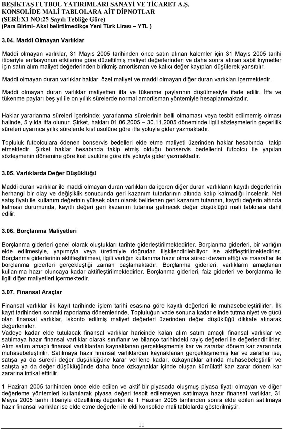 Maddi olmayan duran varlıklar haklar, özel maliyet ve maddi olmayan diğer duran varlıkları içermektedir. Maddi olmayan duran varlıklar maliyetten itfa ve tükenme paylarının düşülmesiyle ifade edilir.