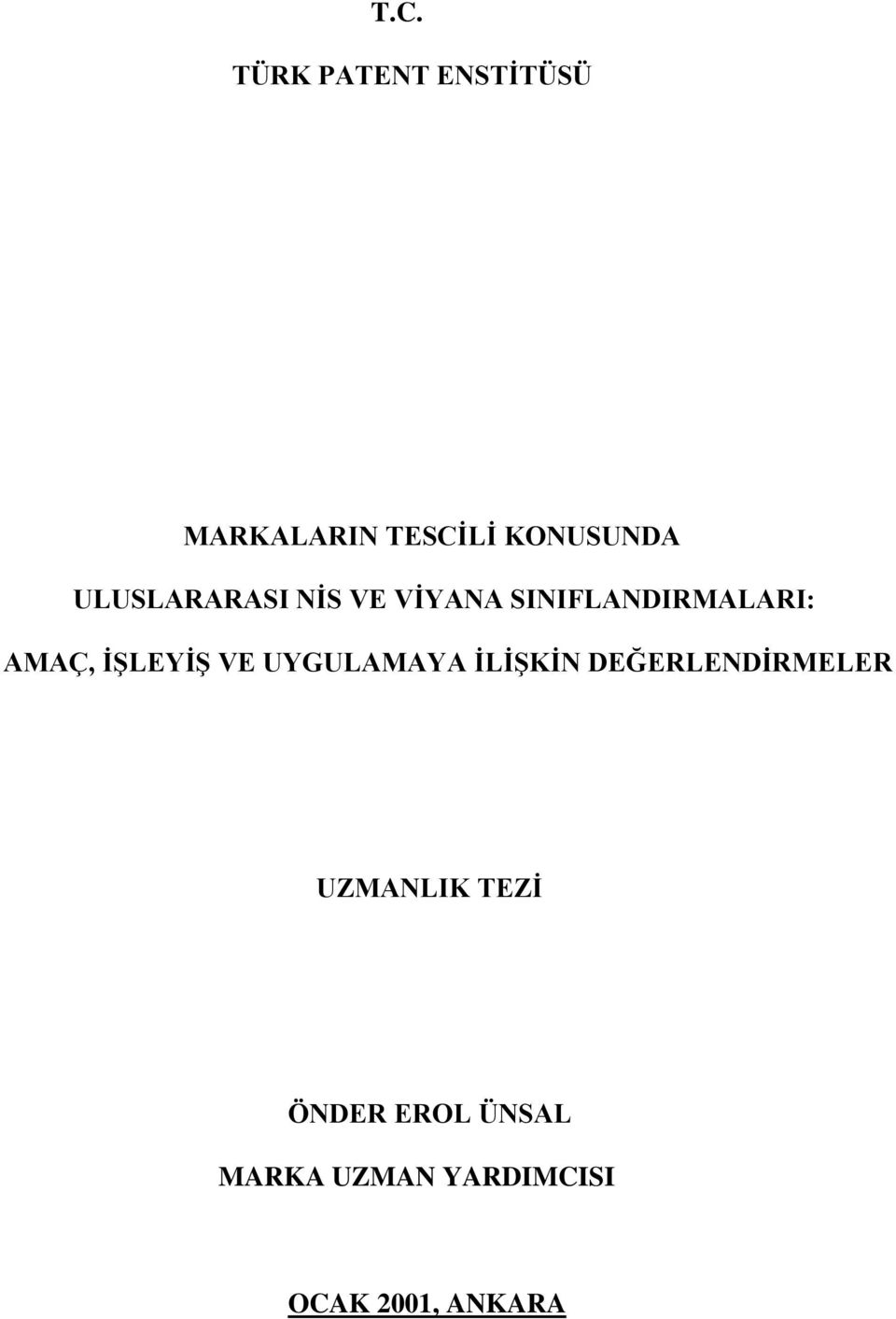 İŞLEYİŞ VE UYGULAMAYA İLİŞKİN DEĞERLENDİRMELER UZMANLIK