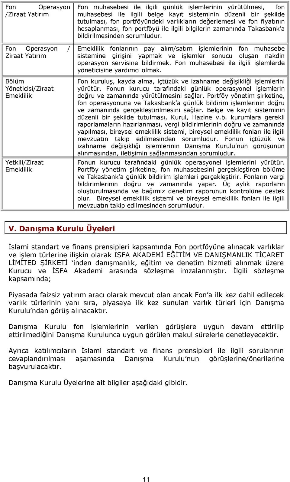 bildirilmesinden sorumludur. Emeklilik fonlarının pay alım/satım işlemlerinin fon muhasebe sistemine girişini yapmak ve işlemler sonucu oluşan nakdin operasyon servisine bildirmek.