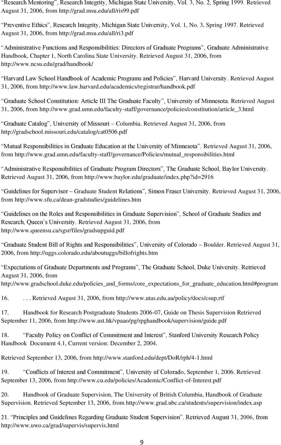 pdf Administrative Functions and Responsibilities: Directors of Graduate Programs, Graduate Administrative Handbook, Chapter 1, North Carolina State University.