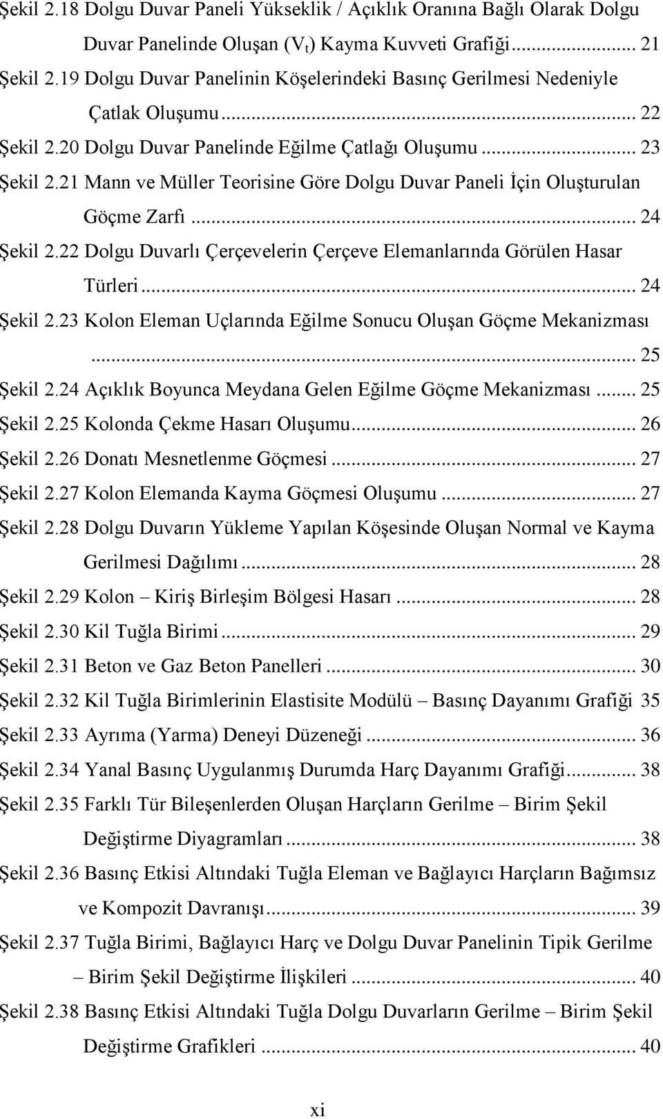 21 Mann ve Müer Teorisine Göre Dogu Duvar Panei Ġçin OuĢturuan Göçme Zarfı... 24 ġeki 2.22 Dogu Duvarı Çerçeveerin Çerçeve Eemanarında Görüen Hasar Türeri... 24 ġeki 2.23 Koon Eeman Uçarında Eğime Sonucu OuĢan Göçme Mekanizması.