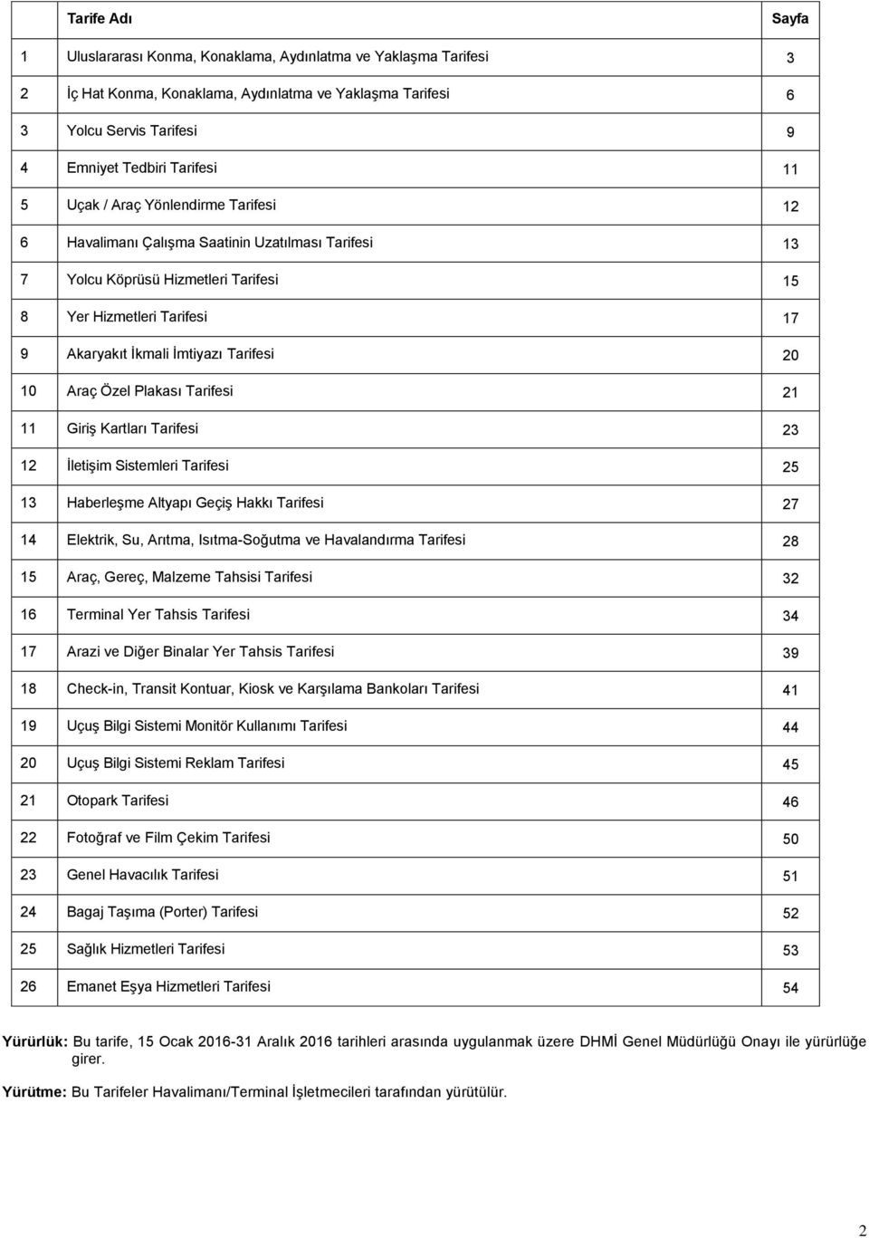 20 10 Araç Özel Plakası Tarifesi 21 11 Giriş Kartları Tarifesi 23 12 İletişim Sistemleri Tarifesi 25 13 Haberleşme Altyapı Geçiş Hakkı Tarifesi 27 14 Elektrik, Su, Arıtma, Isıtma-Soğutma ve