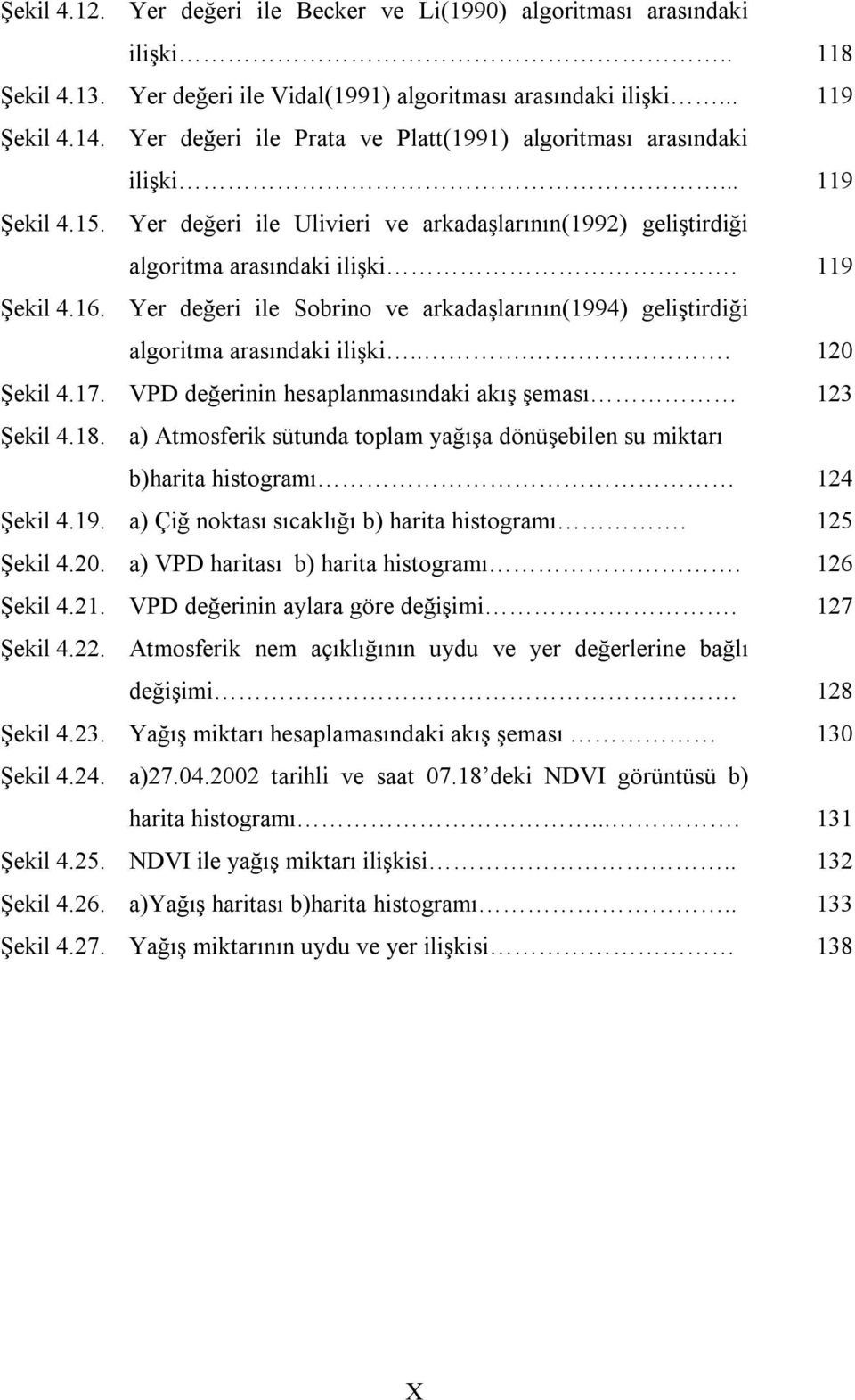 Yer değeri ile Sobrino ve arkadaşlarının(1994) geliştirdiği algoritma arasındaki ilişki.... 120 Şekil 4.17. VPD değerinin hesaplanmasındaki akış şeması 123 Şekil 4.18.