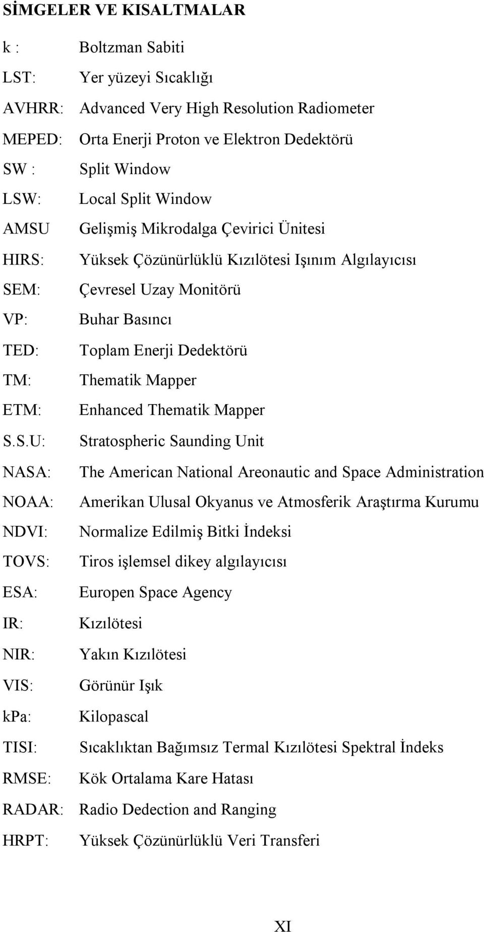 Çevresel Uzay Monitörü Buhar Basıncı Toplam Enerji Dedektörü Thematik Mapper Enhanced Thematik Mapper Stratospheric Saunding Unit The American National Areonautic and Space Administration Amerikan