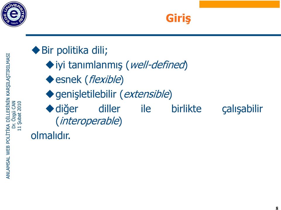 genişletilebilir (extensible) diğer diller