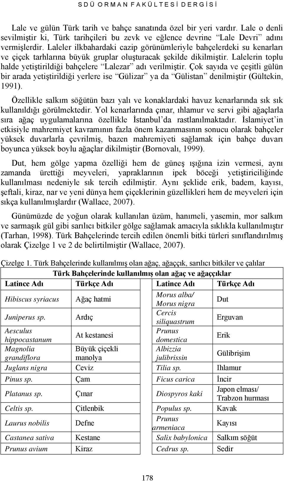 Laleler ilkbahardaki cazip görünümleriyle bahçelerdeki su kenarları ve çiçek tarhlarına büyük gruplar oluşturacak şekilde dikilmiştir.