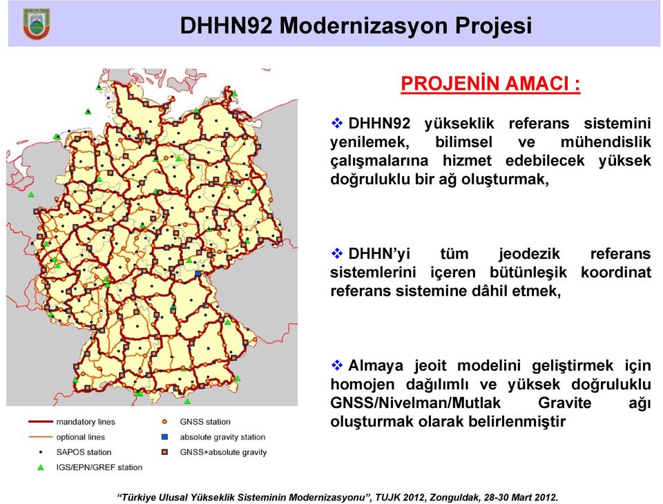 referans sistemlerini içeren bütünleşik koordinat referans sistemine dâhil etmek, Almaya jeoit modelini