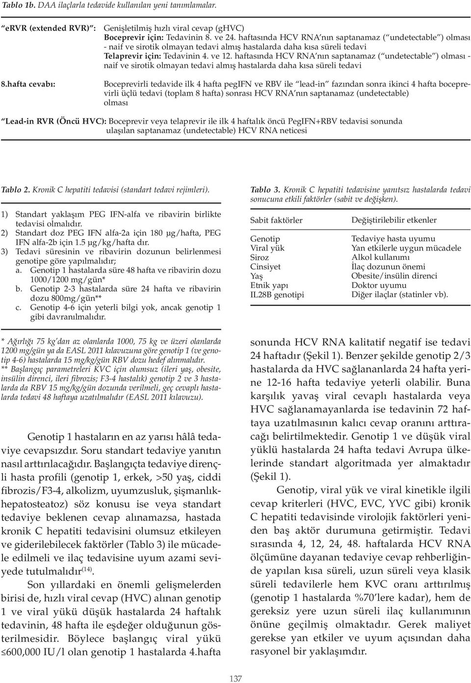 haftasında HCV RNA nın saptanamaz ( undetectable ) olması - naif ve sirotik olmayan tedavi almış hastalarda daha kısa süreli tedavi 8.