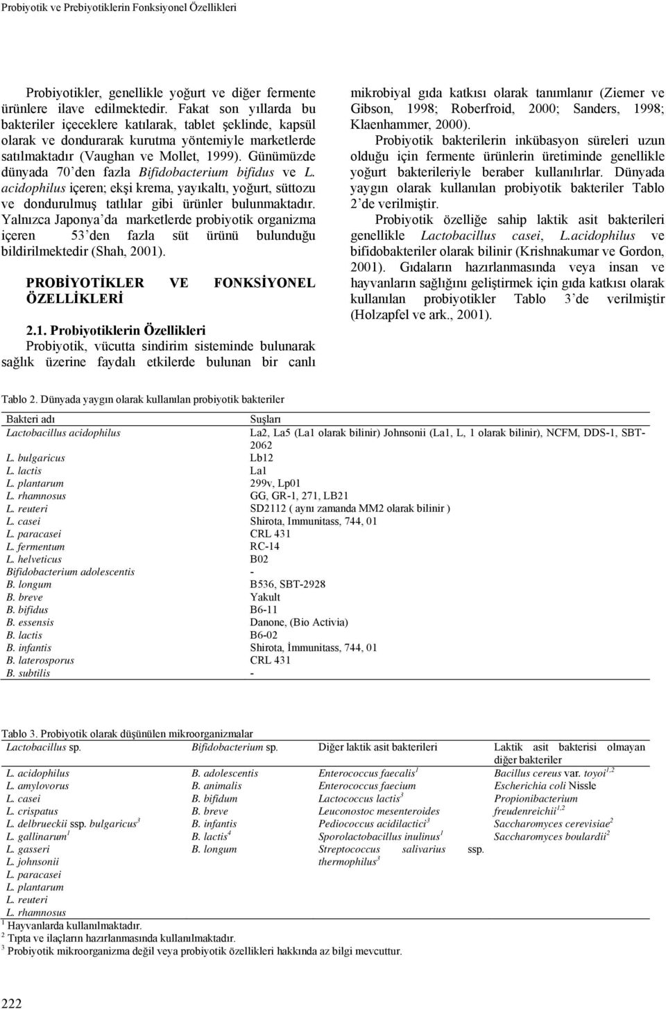 Günümüzde dünyada 70 den fazla Bifidobacterium bifidus ve L. acidophilus içeren; ekşi krema, yayıkaltı, yoğurt, süttozu ve dondurulmuş tatlılar gibi ürünler bulunmaktadır.