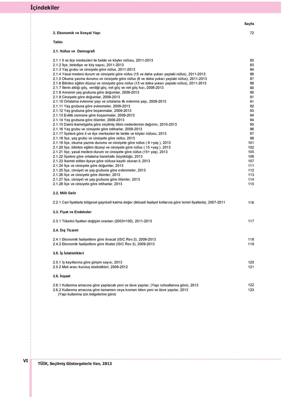 1.7 İllerin ald ğ göç, verdiği göç, net göç ve net göç h z, 2008-2013 90 2.1.8 Annenin yaş grubuna göre doğumlar, 2009-2013 90 2.1.9 Cinsiyete göre doğumlar, 2009-2013 91 2.1.10 Ortalama evlenme yaş ve ortalama ilk evlenme yaş, 2009-2013 91 2.