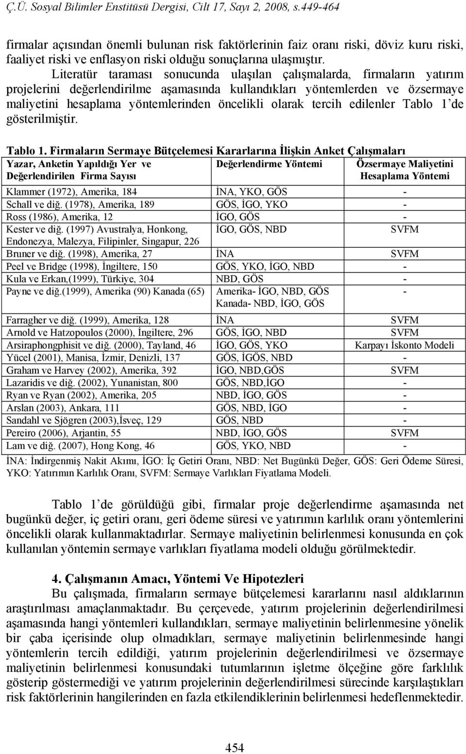 olarak tercih edilenler Tablo 1 