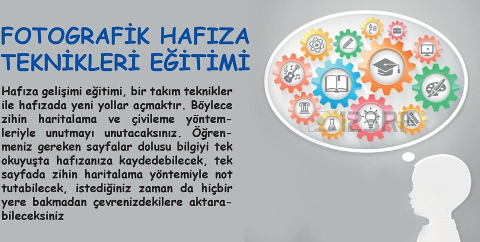 Öğrenmeniz gereken sayfalar dolusu bilgiyi tek okuyuşta hafızanıza kaydedebilecek, tek sayfada zihin