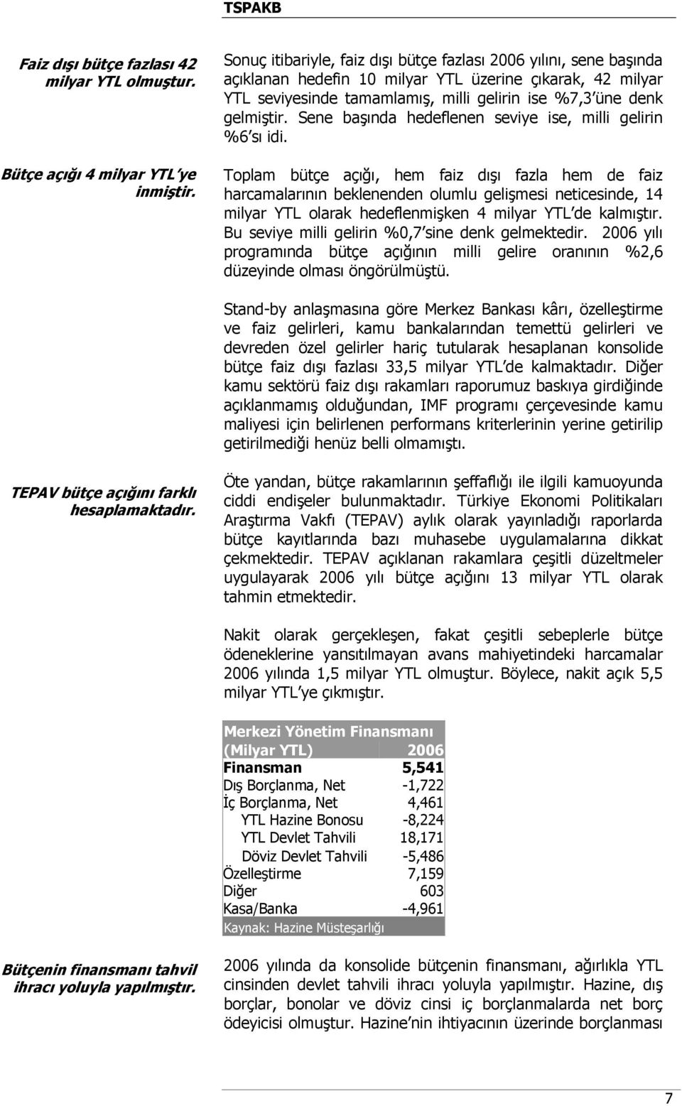 Sene başında hedeflenen seviye ise, milli gelirin %6 sı idi.