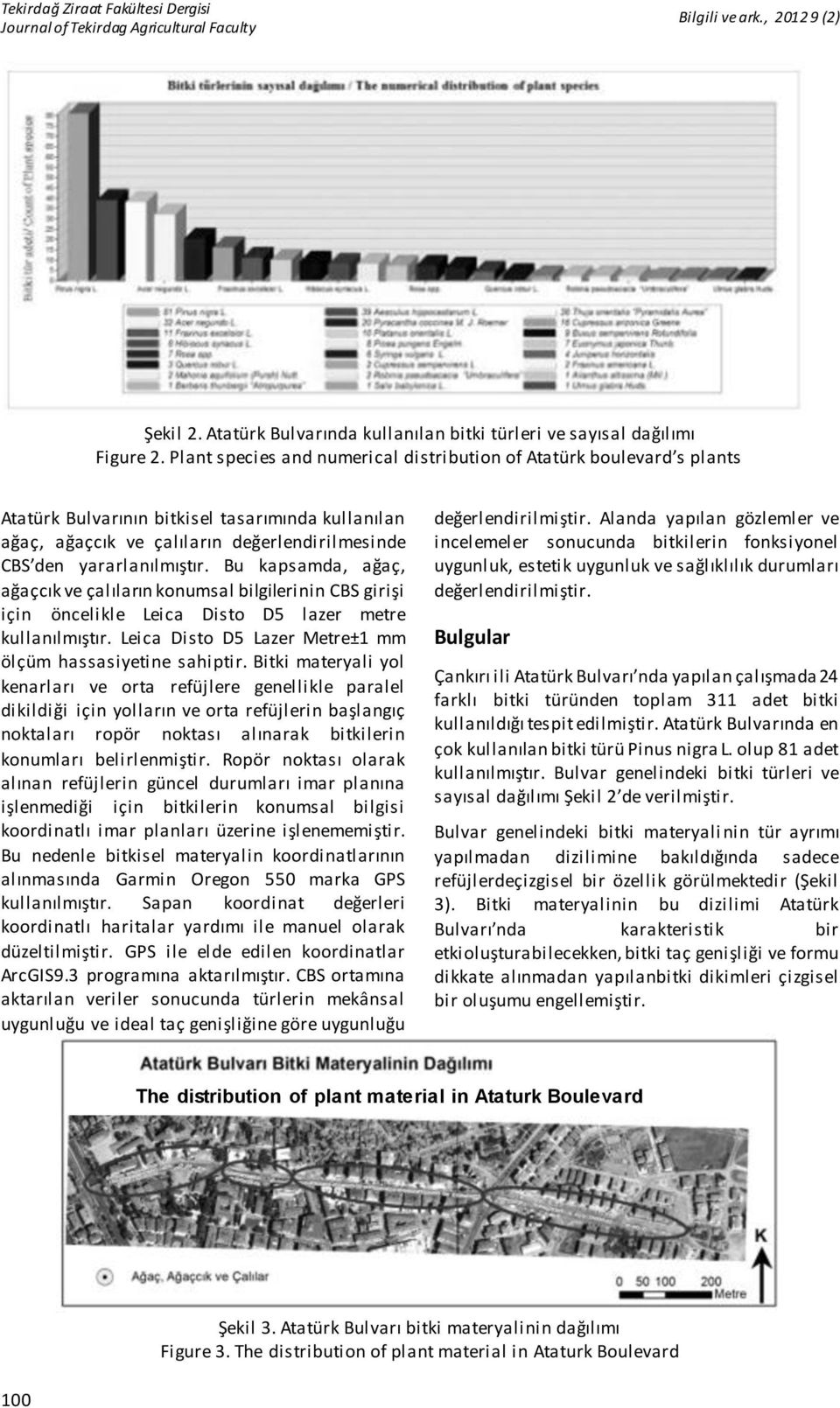 Bu kapsamda, ağaç, ağaçcık ve çalıların konumsal bilgilerinin CBS girişi için öncelikle Leica Disto D5 lazer metre kullanılmıştır. Leica Disto D5 Lazer Metre±1 mm ölçüm hassasiyetine sahiptir.