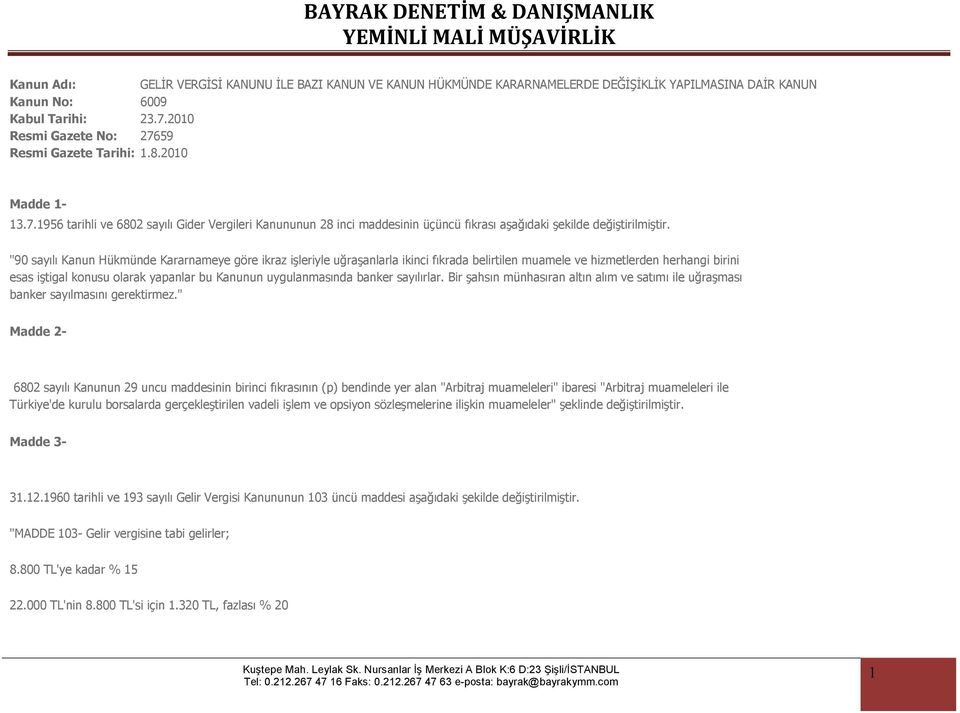 "90 sayılı Kanun Hükmünde Kararnameye göre ikraz işleriyle uğraşanlarla ikinci fıkrada belirtilen muamele ve hizmetlerden herhangi birini esas iştigal konusu olarak yapanlar bu Kanunun uygulanmasında