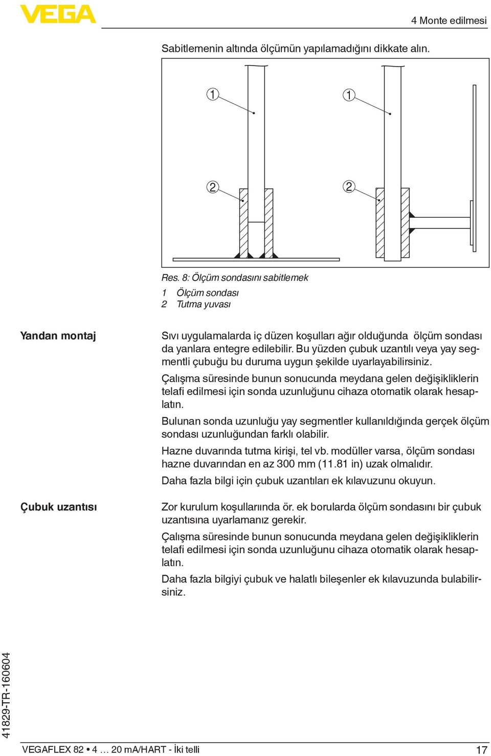 Bu yüzden çubuk uzantılı veya yay segmentli çubuğu bu duruma uygun şekilde uyarlayabilirsiniz.