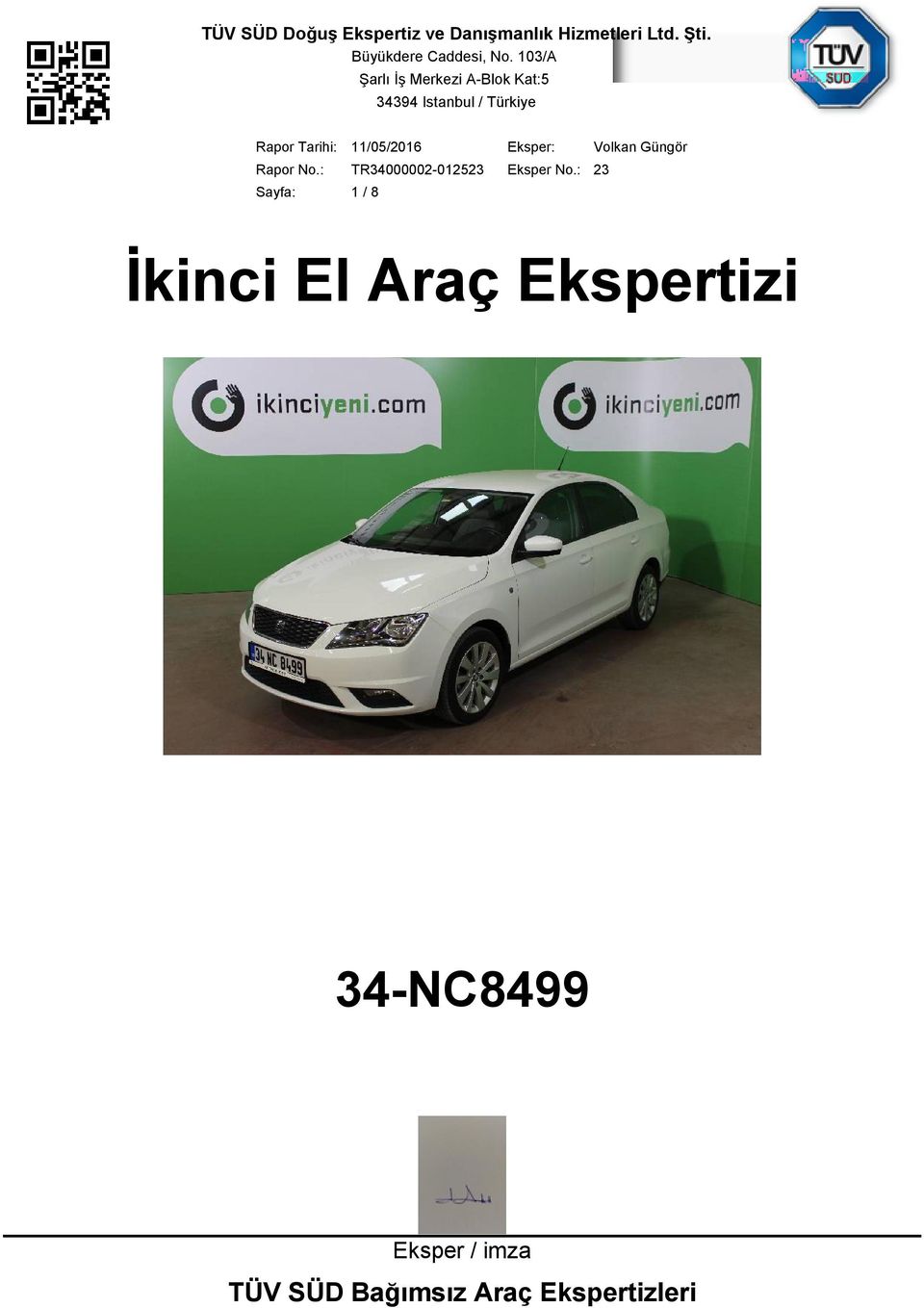34-NC8499 Eksper / imza