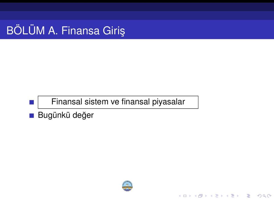 Finansal sistem ve