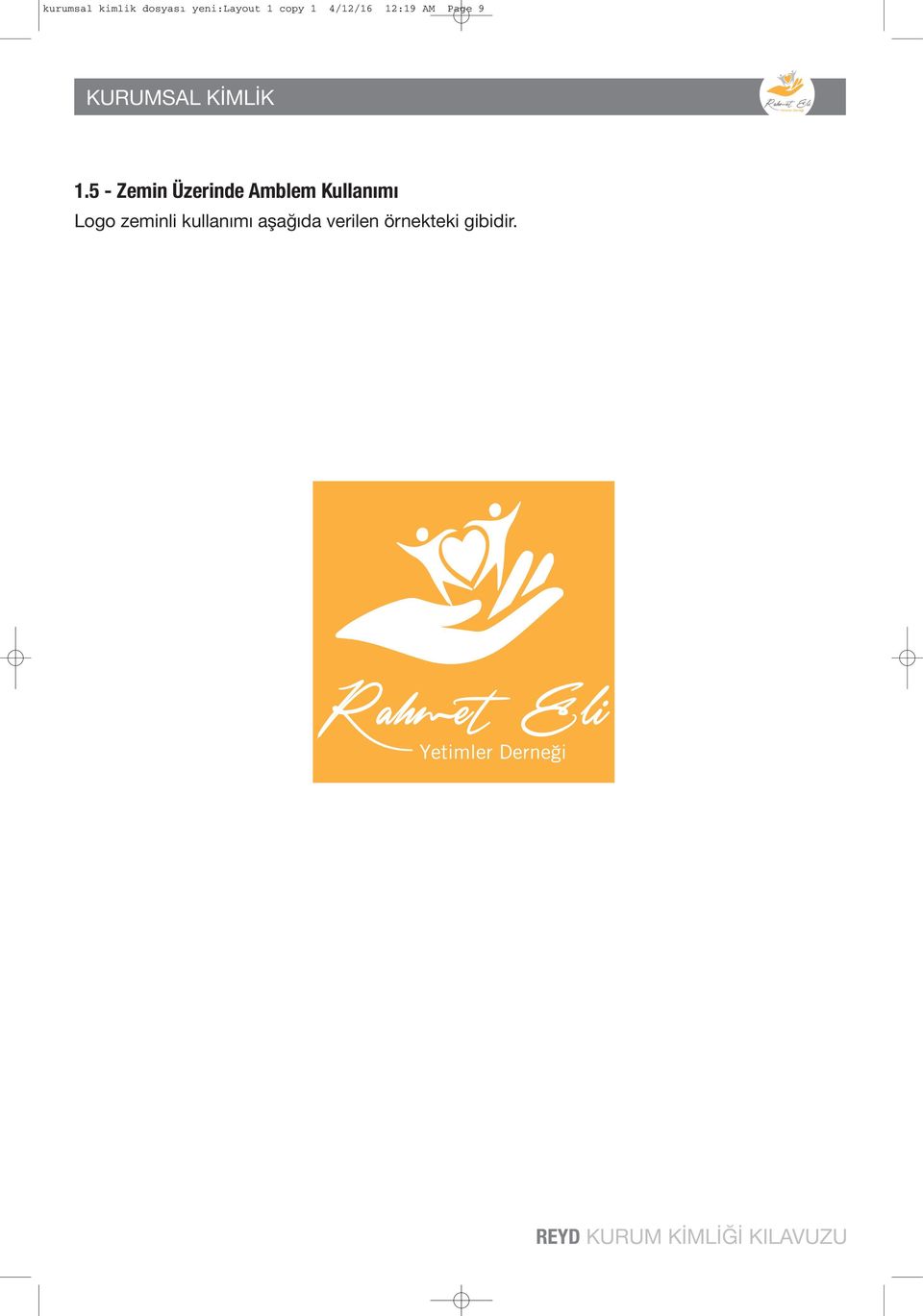 5 - Zemin Üzerinde Amblem Kullanımı Logo