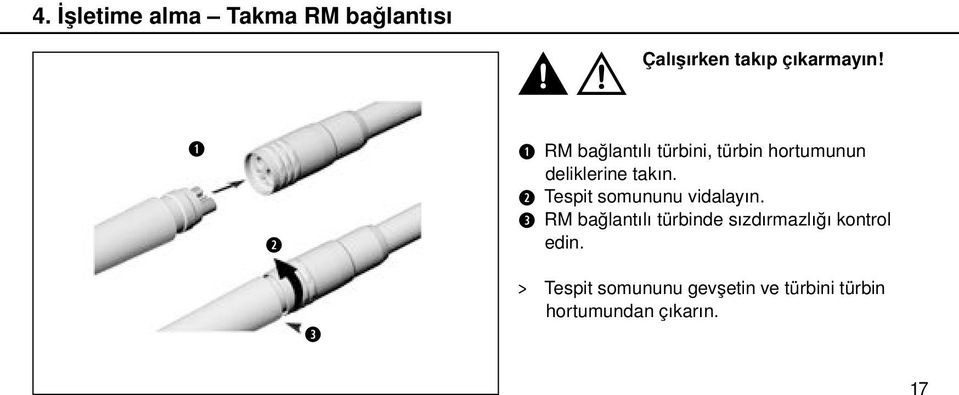 Tespit somununu vidalayın.